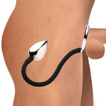 Metal Cock Ring With Butt Plug Male Sex Toy Prostate Massager Penis Ring For Men Steel Anal Plugs Asshole Training Man Sex Toys