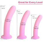 Silicone Pelvic Floor Muscle Dilator Trainer Set, 3-Pack Pink