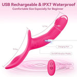 Vibrating Strap On Dildo Harness 2-in-1 Vibrator for Women & Men