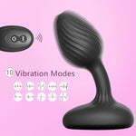Vibrating Butt Plug Sex Novelties Vibrator Dildo Sex Toys For Women Anal Plug Clitoris G Spot Remote Control Anal Stimulator With 10 Powerful Vibration Mode Anal Vibrators For Couples (Black)