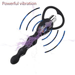 Vibrating Anal Beads Butt Plug,Graduated Design Silicone Anal Vibrator Waterproof G-Spot Anal Sex Toy Gay Prostate Massage Smooth Butt Anal Plug Adult Sex Toys For Men, Women And Couple (Black)