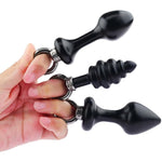 Sm Vestibular Metal Anal Plug Pull Ring Anal Plug Adult Couple Flirting Anal Plug Training Device Sex Toy