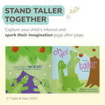 Big Brother Gift Dinosaur Stuffed Animal Set - 3-Piece, Green, Ages 2+ - Sibling Matching Plush Dinosaurs With Stand Taller Together Book - Sibling Gifts