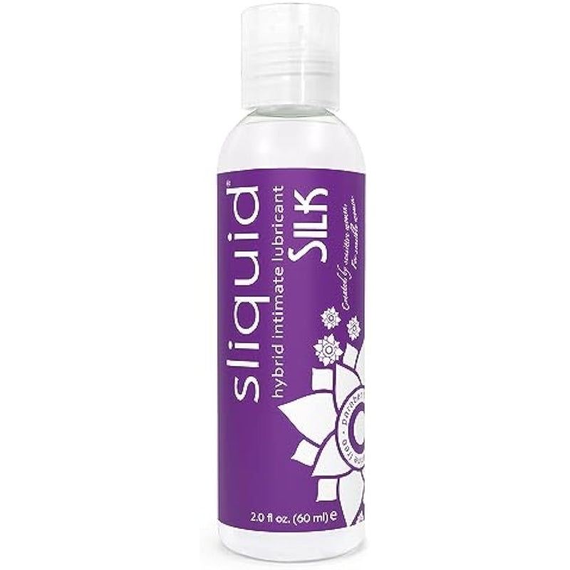 Silk Intimate Lubricant, Travel-Size - Hybrid Silicone & Water-Based Lube For Women, Men & Couples, Hypoallergenic, Unscented, 2 Fl Oz