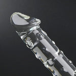 Glass Butt Plug 7.87’’ Long Anal Plug Crystal Anal Dildo For Prostate Massage G-Spot Stimulation Adult Sex Toys For Men Women Couples