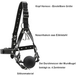 Bondage Bdsm Head Harness Mouth Ball Gag Mask Mouth Gag Silicone With Nose Hook Gag Ball Mouth Gag Head Harness Fetish Slave Sex Toy Ball Gag Head Harness Mouth Gag Ball Fetish Restraints