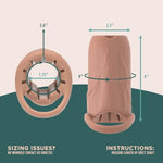 Usa Penis Sleeve | Cock Sheath | Size Large Girth Enhancer | Open Head For Sensitivity | Sexual Pleasure Enhancer For Men, Women & Couples | Nude Color, 4" L X 2.5" W