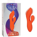Stella Liquid Silicone Dual Teaser – Premium Rechargeable Rabbit Massager Vibrator – Sex Toy For Women - Orange
