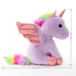8 Inch Unicorn Stuffed Animals, Cute Unicorn Gift Toys For Girls,Unicorns Birthday Gifts Soft Plush Toys Set For Baby, Toddler, Girls, Kids,Decor (Purple)
