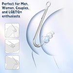 Vibrating Anal Hook Anal Plug, 3 Balls Anal Vibrator Anal Trainer Butt Plug With 9 Vibration Modes, Metal Anal Dilator Vagina Hook G Spot Stimulator Sm Sex Toys For Beginners Gay Women Couples