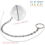 Glass Anal Beads Anal Ball Plugs, Crystal Anal Butt Plug With Metal Safety Chain Anus Dilator Anal Sex Toys Clear Anal Training Expander Dildo Anus Bead Massage Masturbation For Men Women (M)