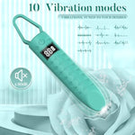 Mini Liquid Silicone Bullet Vibrator With 10 Strong Modes Recharge Vibrating Clitoral Vibrator Sex Toy For Women -Blue
