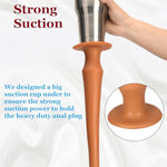 Super Long Anal Butt Plug, 16'' Huge Ox Tail Silicone Soft Large Anal Dildo Plug With Scale Readings, Anal Training Set, Anal Sex Game For Anus Vagina Stimulation (16 Inches?Medium)