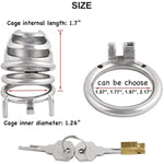 Male'S Chastity Devices Cage Stainless Steel Trainer Kit For Men Chasity Cage J1450 50Mm