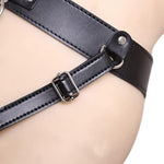 Women Chastity Belt Strap On Harness Leather Sm Erotic Fetish Sex Toy Dildo Strap On Harness Adjustable Lesbian Dildo String Underwear Women Masturbation Panties