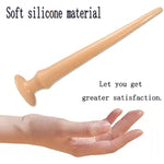 Super Long Anal Plug Dildo,Flexible Liquid Silicone Butt Plug Vaginal Prostate Massage Stimulation Butt Plug Dildo With Strong Suction Cup Dildo Dilator Anal Dildo For Men Women(Flesh)