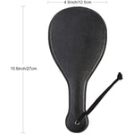 Round Sexual Spanking Paddle For Bdsm, Faux Leather Sex Paddles For Adult Spanking Set, Black