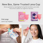 Menstrual Cup - Soft Reusable Period Cups for Women - Large, Pink