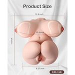 9Lb Sex Doll, Male Masturbator With Realistic Jelly Boobs Vagina Anal, 3 In 1 Torso Masturbator Love Doll Pocket Pussy, Douche Washer Hose&Heating Rod&Drying Stick,Male Sex Toy For Men,Fair Skin