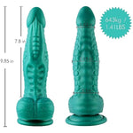 9.85” Silicone Dildo With Kliclok System, 7.8” Insertable Length - 2.26 Max Width, Tapered Anal Sex Toy For Sex Machine