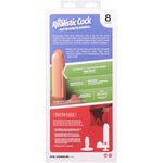 Doc Johnson The Realistic Dildo- 8 Inch ULTRASKYN with Removable Vac-U-Lock Suction Cup - F-Machine and Harness Compatible - for Adults Only, Chocolate