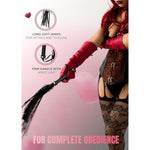 Sex Whip Red 20" Faux Leather Bdsm Whip 27" Black And Riding Crop For Adults Bedroom 18", Bdsm Kit For Beginners