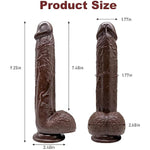 9.25 Inch Realistic Dildo Adult Sex Toys For Women Men, Lifelike G Spot Clitoral Black Huge Dildo With Strong Suction Cup For Hands-Free Play, Flexible Bbc Anal Toys For Lesbian Strap-On Play (Brown)