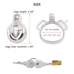 Male Short Sissy Chastity Device Base Ring Attachable Belt Stainless Steel Men'S Virginity Lock J13840 40Mm
