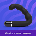 Black Rookie 10 Function Vibrating Prostate Massager - Plastic - Waterproof