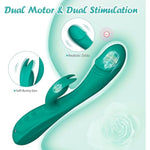 Rabbit G Spot Vibrator Sex Toys, 7 * 7 Vibrating Modes 8.4'' Couple Realistic Vibrators Anal Dildo Wand Adult Toys, Adult Sex Toys For Women And Couples Pleasure (Dark Green)