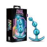 Blush Anal Adventures Matrix Gamma 5.25" Curved Silicone Beaded Butt Plug - Anchortech Base, Stayput Wearable - Ultrasilk Smooth Beginners & Advanced Users Anal Plug For Women, Men & Couples - (Teal)