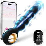 Anal Beads Prostate Massager Anal Toys, Male Sex Toys For Men Sex Toy Anal Plug Adult Toys With 9 Thrusting Vibrating Dildo Male Vibrator Butt Plug For Women App Control Lcd Double-Ended Dildos