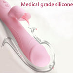 New Rose Vibrating Dildo Adult Sex Toy For Women G Spot Vibrator For Couple Stimulator Sex Toys Dildos Rabbit Vibrators With 12 Vibration Modes For Body New Rechargeable