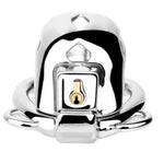 Stainless Steel Chastity Cage Chastity Belt Cock Cage With Anal Plug Sex Toy Penis Cage Chastity Devices Lock Design Bdsm Toys For Couples Sex (Silver,45Mm)