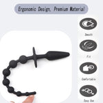 Silicone Anal Butt Plug Double-Ended Anal Plug Anal Beads With 7 Beads Anal Sex Toy For Men Women For Masturbation