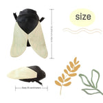 Beetle And Cicada Plush Toy - Realistic Cicada Filling Animal Plush Pillow Toy Girl And Boy Adult Festival Gift -19.7 Inches (Black)