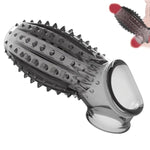 Wolf Tooth Penis Sleeve With Particle Tpe Opening Cock Sheath Lasting Longer Stimulation Massage Sm Teasing Erotic Adult Sex Toys For Men Couples