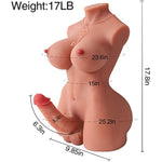 Shemale Sex Doll Torso Sex Toys With Reslistic Dildo Soft Breast Transsexual Adult Toys Male Masturbators Unisex Anal Sex Stroker For Couple Men Women 17Lbs