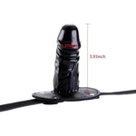 Lockable Dildo Mouth Gag,Sm Mouth Restraint With Lock Bondage,Adjustable Bondage Leather Gags Adult Sex Toy For Couple (Black,Long)
