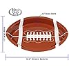 Football Serving Trays | 10 Pcs Plastic Football Snack Trays | Game Day Football Serveware | Tailgate Party Serving Platter | Football Party Decorations | Reusable Big Game Chip Trays