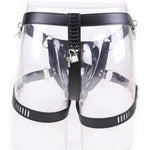 Bdsm Men'S Chastity Belt Chastity Devices Harness Men'S Bondage Leather Chastity Lock Pants Underwear, Fetish Bed Restraints G-String Slave Erotic Chastity Penis Cage With Key & Lock