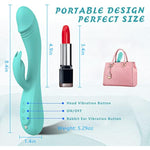 Rabbit Realistic G Spot Vibrator Sex Toys, 7 * 7 Vibrating Modes 8.4'' Couple Vibrators Anal Dildo Wand Adult Toys, Adult Sex Toys For Women And Couples Pleasure (Light Green)