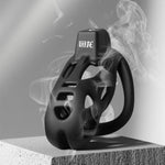 4 Sizes Xs/S/M/L Resin Cock Cage Chastity Device Set, Breathable Chastity Lock 3D Penis Cage With 3 Different Size Rings Men Abstinence Penis Bondage Male Adult Sex Toys For Penis Exercise (L)