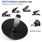 Sex Machine 3Xlr Connector Suction Cup Attachments,3.8 Inch Stainless Steel Suction Cup Adapter For Sex Machine,Thrusting Love Machine Accessory,Universal Sucker Dildo Holder
