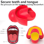 Tongue Fixed Bondage Ball Gag For Sex Set, Open Mouth Silicone Ball & Blindfold Eye Mask, Restraints Sex Gag Mouth Plug Adjustable Extreme For Fetish Play Bondage Bdsm Sm Adult Sex Toys (Black)
