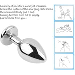 Anal Butt Plug 3Pcs Trainer Kit Metal Butt Plug Anal Trainer Toys Fetish Kinky Sex Love Games For Starter Beginner Men Women Couples (Pink)