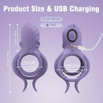 Vibrating Cock Ring With Octopus Tentacles Clitoral Stimulator,Tentacles Suction Shape Adult Sex Toys For Men Women, Couple Sex Toy With G Spot Clitoris Vibrator