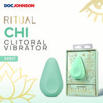 Doc Johnson Ritual - Chi - 10 Function Clitoral Vibrator - Silicone and Rechargeable - Discreet, Mint