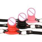 Adjustable Leather Strap Silicone Ball Gag – Soft & Safe Bdsm Mouth Gag For Roleplay – Available In Black, Pink, Red – Waterproof & Easy To Clean – 5Cm/10Cm Options (Pink-10Cm)
