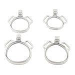 Closed Base Ring Attachable Belt Ergonomic Design Chastity Cage Base Ring For Men'S Chasity Device Stainless Steel Virginity Lock Cock Cage Jh445 45Mm